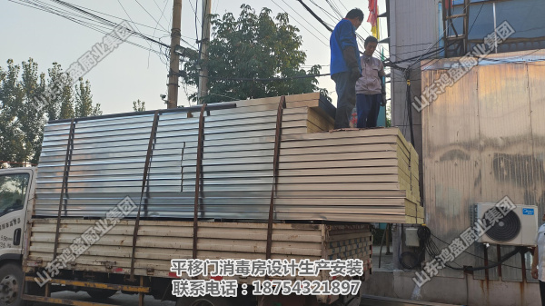 【壮哉，装载】餐具消毒房生产安装现场案例图，学生餐具消毒房生产制作，高温消毒房直销山西